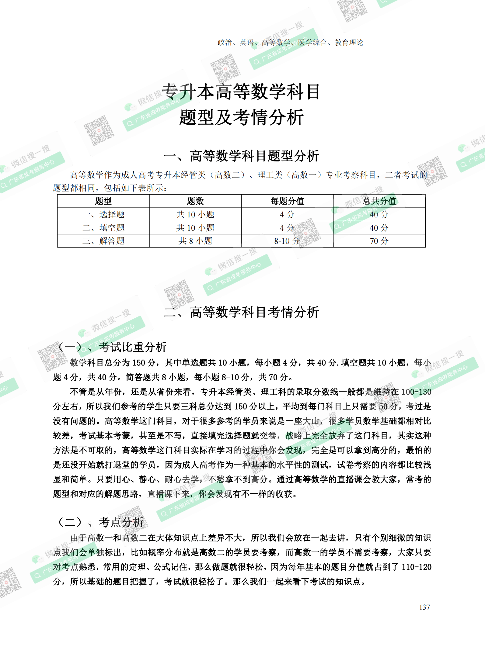 2021年深圳專升本成人高考復(fù)習(xí)資料：高等數(shù)學(xué)科目（電子版，可下載）