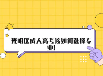 光明區(qū)成人高考該如何選擇專業(yè)!