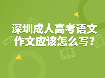 深圳成人高考語文作文應該怎么寫?