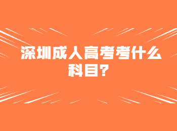深圳成人高考考什么科目？